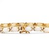 Image 2 : Plated 18KT Yellow Gold 9.10ctw Opal and Diamond Bracelet