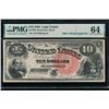 Image 1 : 1880 $10 Jackass Legal Tender Note PMG 64