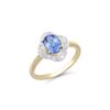 Image 1 : 14KT Yellow Gold 1.15ct Tanzanite and Diamond Ring