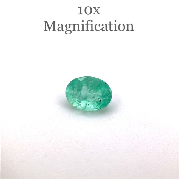 Oval Cut 0.55ct Natural Emerald