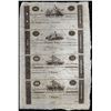 Image 1 : Uncut Sheet of 1800's $20/20/50/100 Farmer's & Merchants Bank Baltimore Obsolete Notes