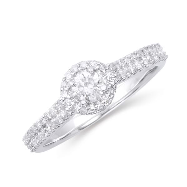 14KT White Gold 0.53ctw Diamond Ring