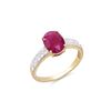 Image 1 : 14KT Yellow Gold 2.05ct Ruby and Diamond Ring