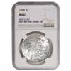 Image 1 : 1898 $1 Morgan Silver Dollar NGC MS63