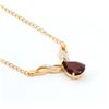 Image 2 : Plated 18KT Yellow Gold 3.75ct Garnet and Diamond Pendant with Chain