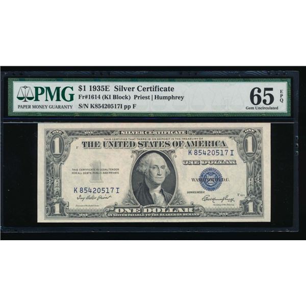 1935E $1 Silver Certificate PMG 65EPQ