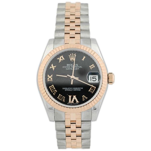 Rolex Ladies Datejust 18KT Rose Gold and Steel Watch