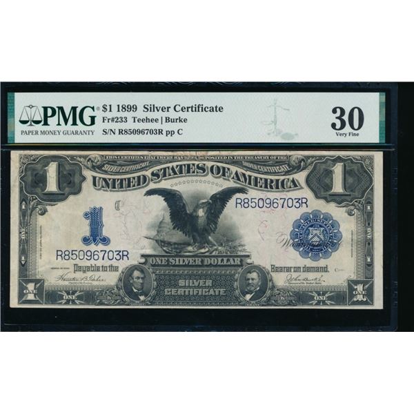 1899 $1 Black Eagle Silver Cert PMG 30