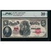 Image 1 : 1907 $5 Legal Tender Note PMG 30EPQ