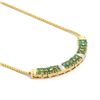 Image 2 : Plated 18KT Yellow Gold 2.01ctw Emerald and Diamond Pendant with Chain