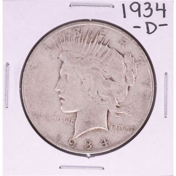 1934-D $1 Peace Silver Dollar Coin