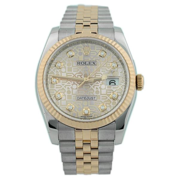 Rolex Unisex Datejust 18KT Rose Gold and Steel Watch