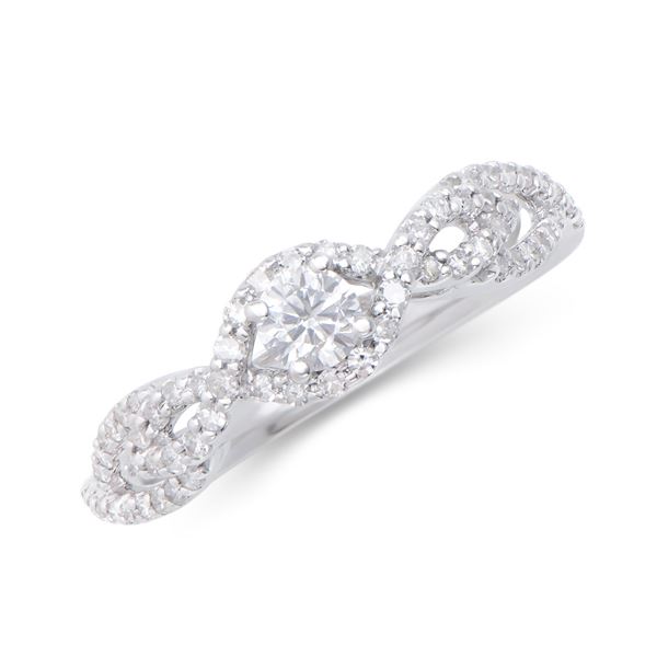 14KT White Gold 0.55ctw Diamond Ring