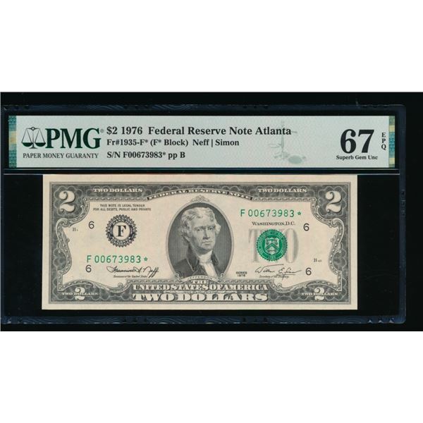 1976 $2 STAR Atlanta FRN PMG 67EPQ