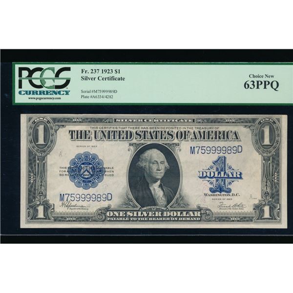 1923 $1 Silver Certificate PCGS 63PPQ