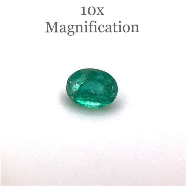Oval Cut 0.86ct Natural Emerald