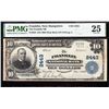 Image 1 : 1902 $10 Franklin NH National PMG 25
