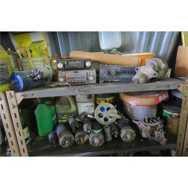 2 Shelves Contents of Automotive Parts and Fluids
