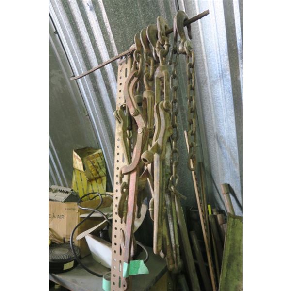 Lot of Load Binders and Chains