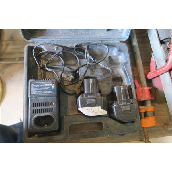 Mastercraft Charger and 2 Batteries in Case