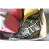 Image 2 : Box of Misc. Items Including Gas Cans and Funnel