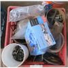 Image 1 : Crate of Misc. Items Including Cut Off Disks