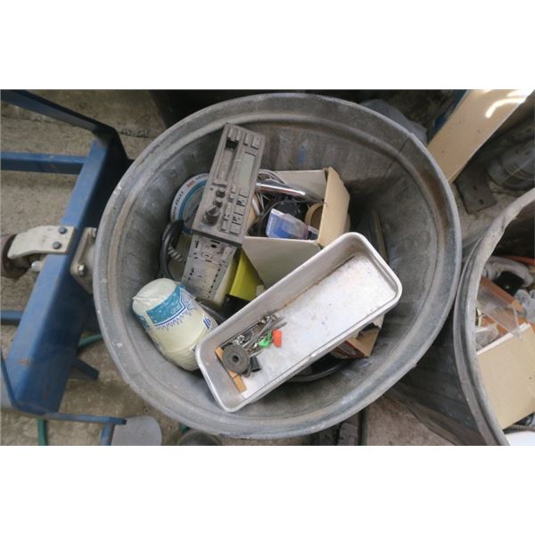 Garbage Can W/ Contents