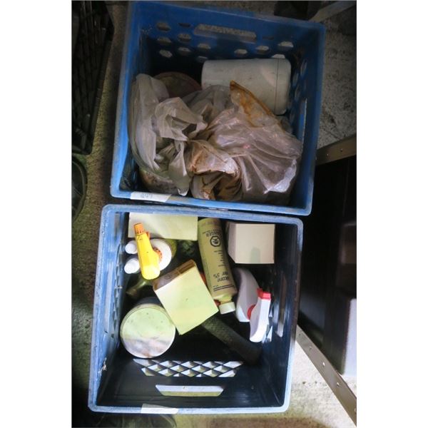 2 Milk Crates of Misc. Items