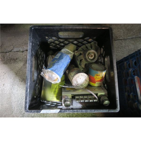 Milk Crate of Misc. Items