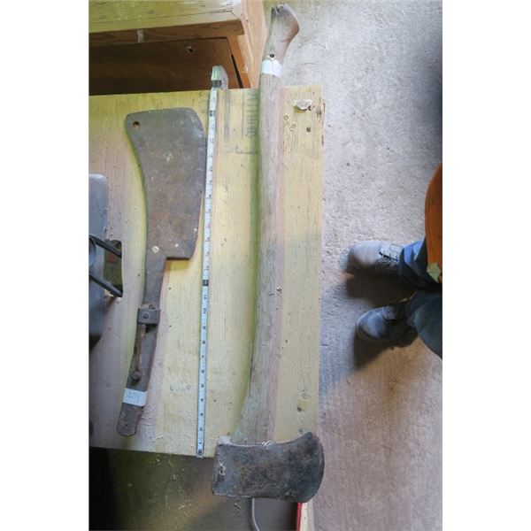 Vintage Cleaver and Axe