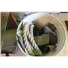 Image 2 : Bucket of Misc. Items including Sanding Belts