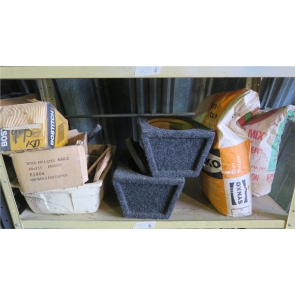 Misc. Items Including Speaker Boxes and Nails