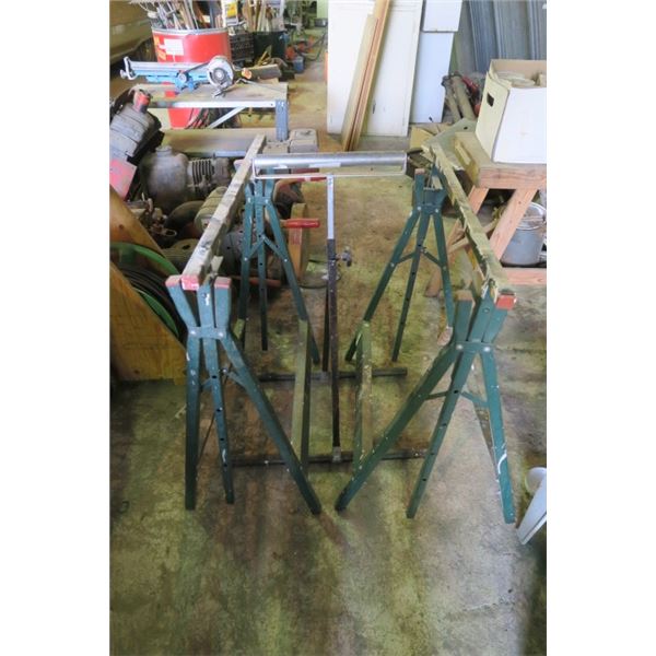 2 Saw Horses and a Roller Stand