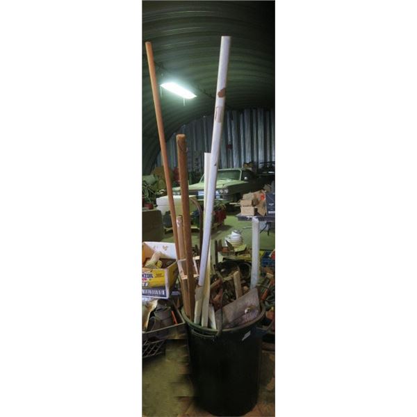 Large Shop Garbage Can of Misc. Items