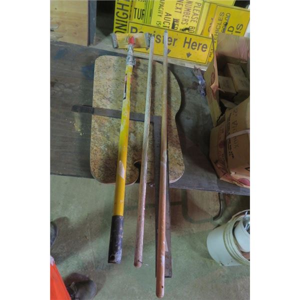 Sanding Pole with Extra Handles, Square and Granite Piece