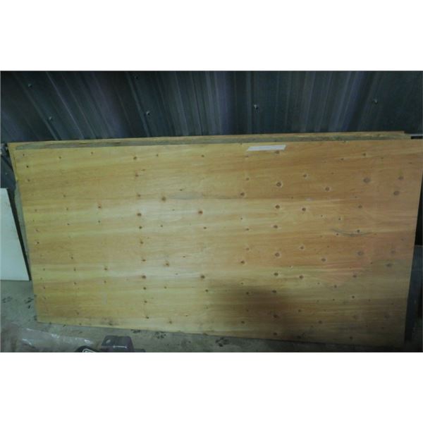 4 Full Sheets of Plywood and Several Partial Pieces
