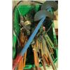 Image 2 : Large Lot of Fishing Supplies Including Auger, Pole, Net, and More!