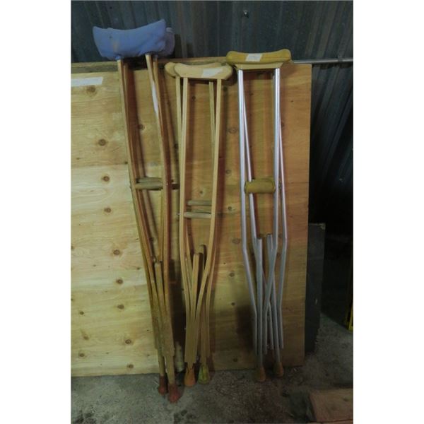 3 Sets of Crutches