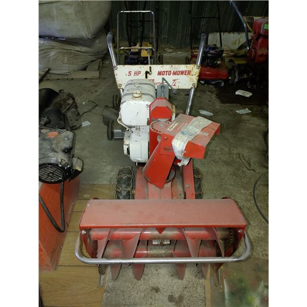 MotoMower Shark II Snow Blower with tire Chains