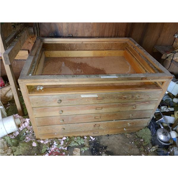 Antique File Drawer Cabinet