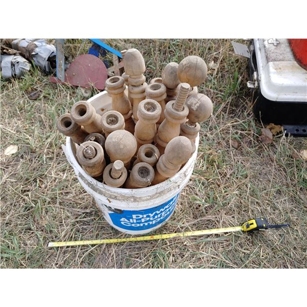 Pail of Misc. Antique Legs