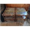 Image 1 : 2 Glass Top Coffee Tables including Contents