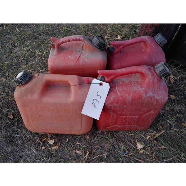 Lot of 4 Smaller Gas Cans
