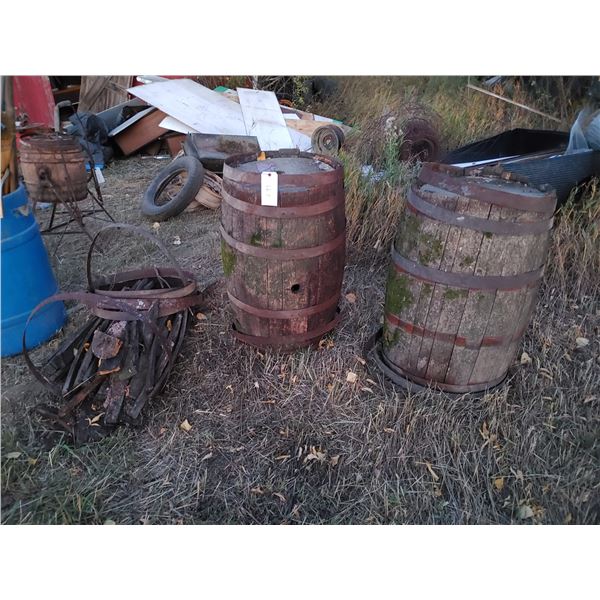 3 Oak Barrels, 1 is for Parts