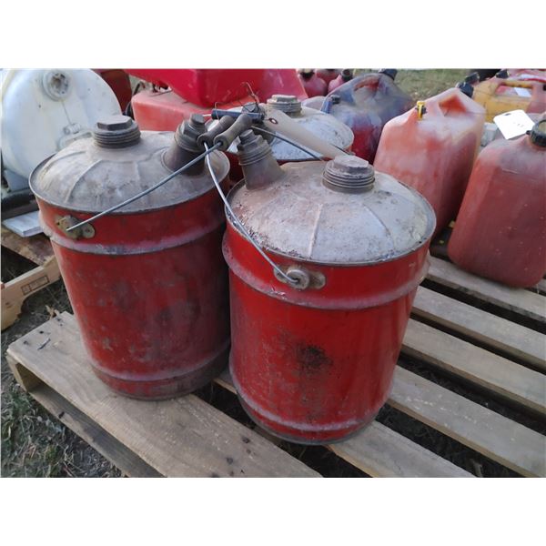 Lot of 3 Vintage Fuel Cans