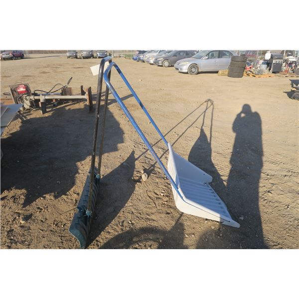 1 3 FT Snow Shovel and a Snow Scoop