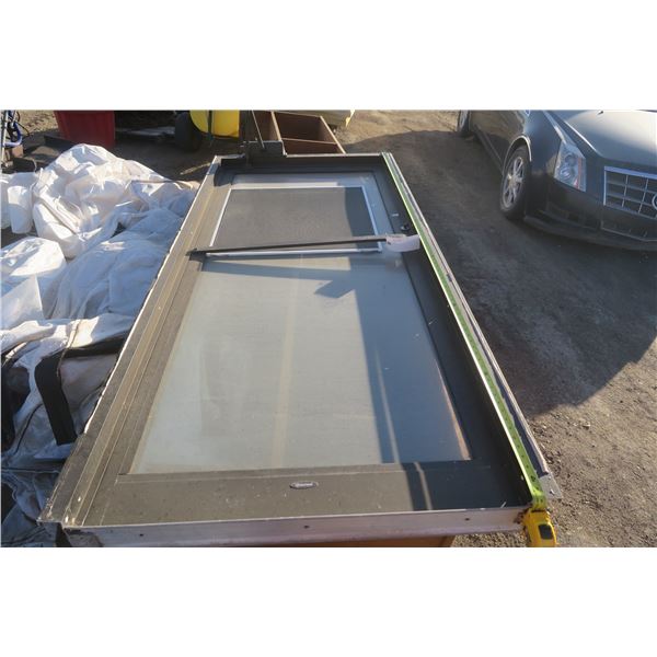 Heavy Metal Framed Comercial Door With Window 85 3/4" X 39 1/2