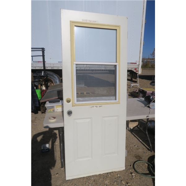Metal Exterior Door w/ Window 31 3/4 X 79