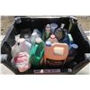 Image 1 : Large Tote of Car Polish and Finishing Supplies