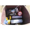 Image 4 : Fabric Storage Box & Large Assortment of Flashlights